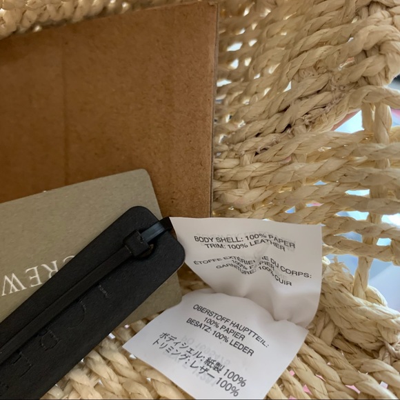 J.Crew Summer Neon White Pink Straw Color Block Crossbody Purse Shoulder Bag - Picture 14 of 15